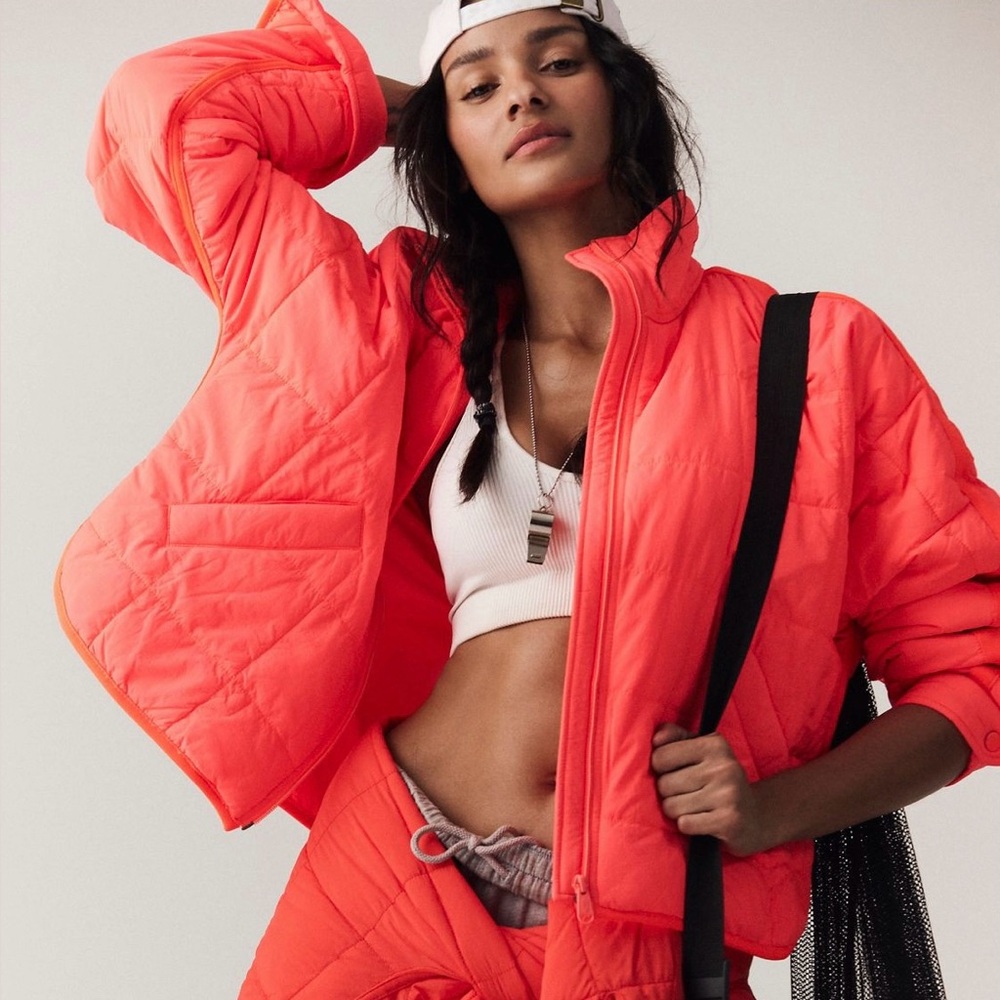 NWT Free People FP Movement Pippa Packable Puffer Jacket XS/M Hot Watermelon